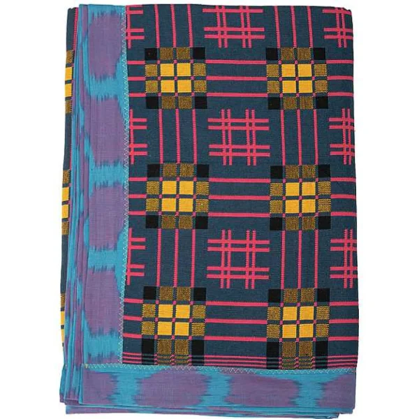 Fashion Assamese Cotton Blanket - Marigold Indigo Slate Home Textiles