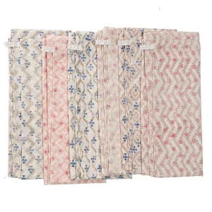 Outlet Block-Printed Napkins - Dusted Pastel Tabletop