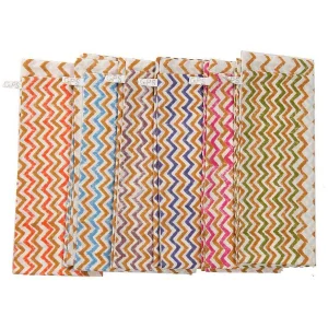 Cheap Block-Printed Napkins - Zig Zag Party Tabletop