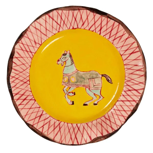 Online Carnival Horse Plate Decorative Objects