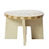 Discount Checkered Stool - Lemon Decorative Objects