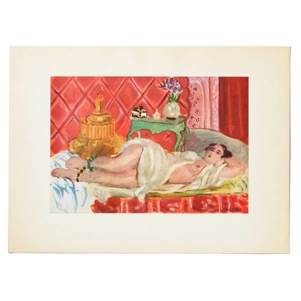 New Henri Matisse Color Plate - Odalisque Rouge Artwork