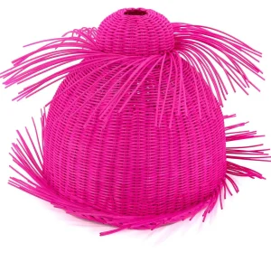 Sale Hot Pink Wicker Lamp Shade Decorative Objects