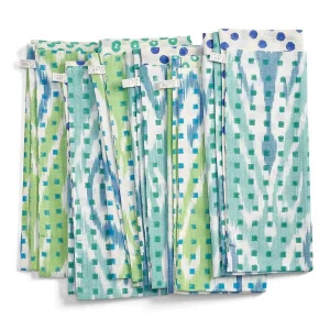 Shop Ikat Napkins - Iced Turquoise Leaf Tabletop