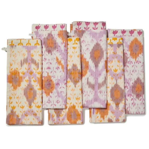 Hot Ikat Napkins - Lavender Honey Petal Tabletop