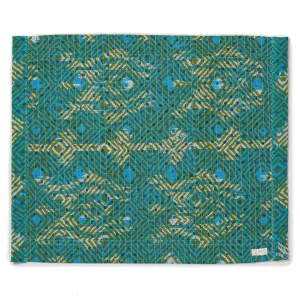 Sale Ikat Placemats - Verde Noir Tabletop