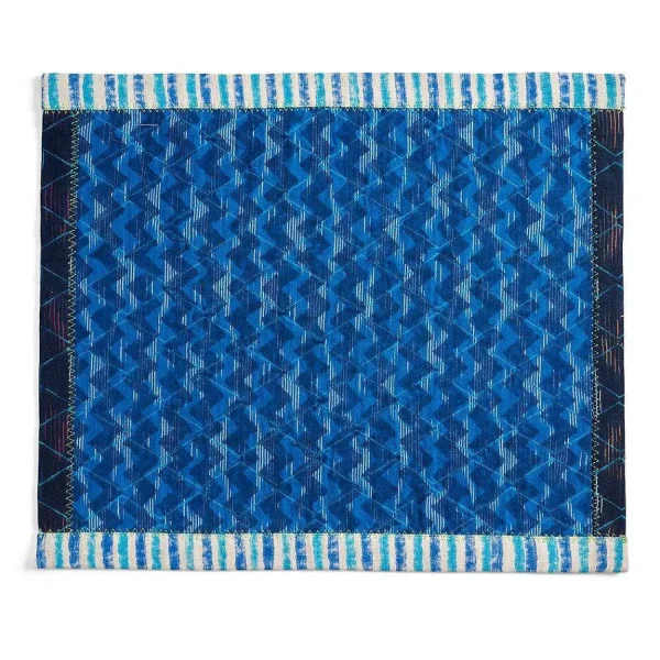 Sale Ikat Placemats - Zig Zag Ocean Blue Tabletop