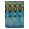 Best Ikat Tablecloth - Diamond Aqua Noir Tabletop