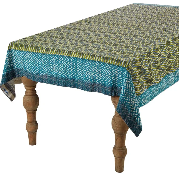 Flash Sale Ikat Tablecloth - Olive Dot Tabletop