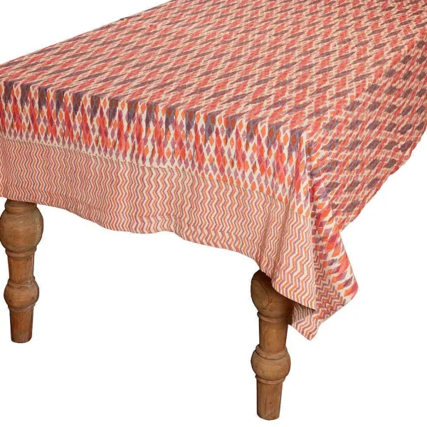 Cheap Ikat Tablecloth - Sunset Cyclamen Tabletop