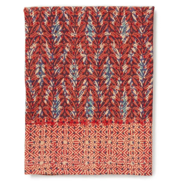 Store Ikat Tablecloth - Toasted Berry Flower Tabletop