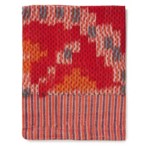 New Ikat Tablecloth - Vermillion Wave Tabletop