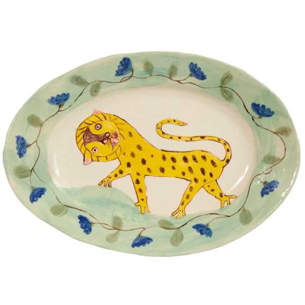 Hot Lion And Clematis Plate Decorative Objects