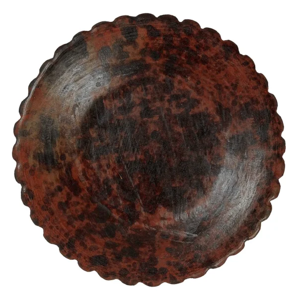 Hot Oaxacan Carved Scallop Plate Tabletop