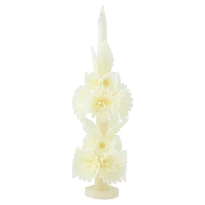 New Oaxacan Floral Candle - Ivory Tabletop