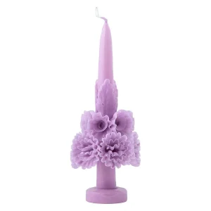 Outlet Oaxacan Floral Candle - Lilac Tabletop