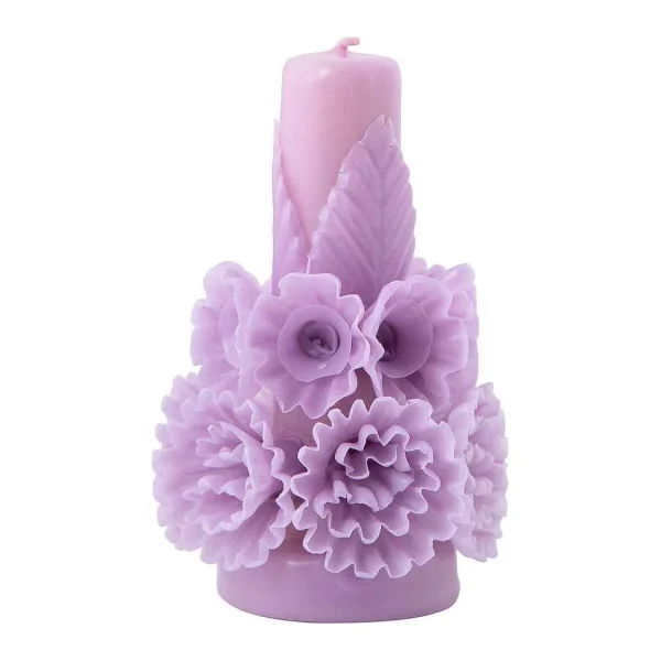 Outlet Oaxacan Floral Candle - Lilac Tabletop