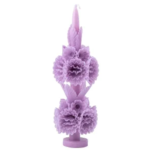 Outlet Oaxacan Floral Candle - Lilac Tabletop