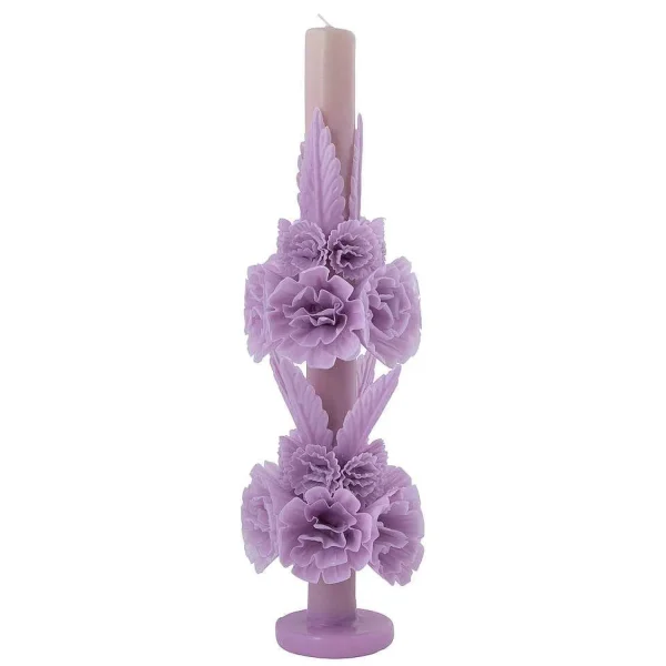 Outlet Oaxacan Floral Candle - Lilac Tabletop