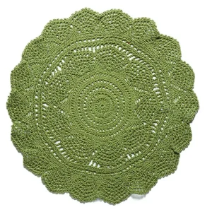 Store Silsila Crochet Placemats - Green Tabletop