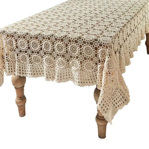 Best Sale Silsila Crochet Tablecloth - Ecru Tabletop