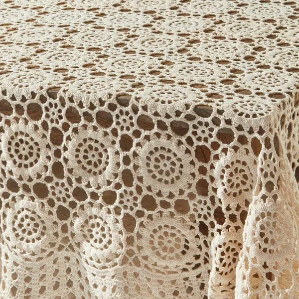 Best Sale Silsila Crochet Tablecloth - Ecru Tabletop