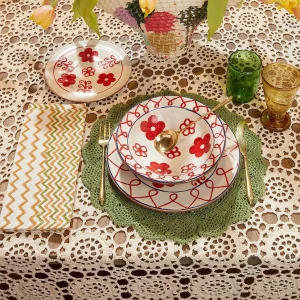 Best Sale Silsila Crochet Tablecloth - Ecru Tabletop