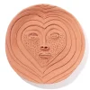 Clearance Terracotta Heart Face Plate Decorative Objects