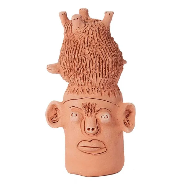 Discount Terracotta Sculpture - "Cabeza Lenta Escultura" Decorative Objects