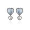 Clearance Valentina 'I Love Ny' 2-Drop Emoji Earrings - Chambray Foil Jewelry