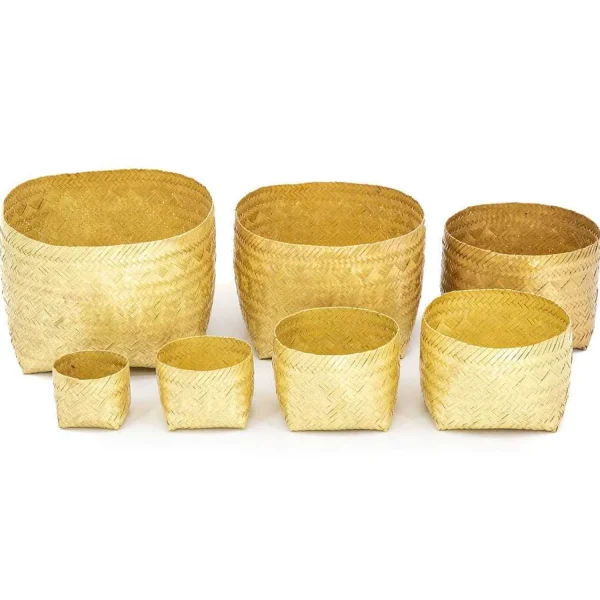 Online Woven Brass Nesting Bowls Decorative Objects