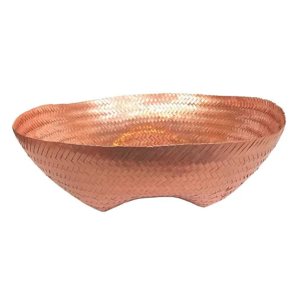 Discount Woven Copper Bowl Decorative Objects